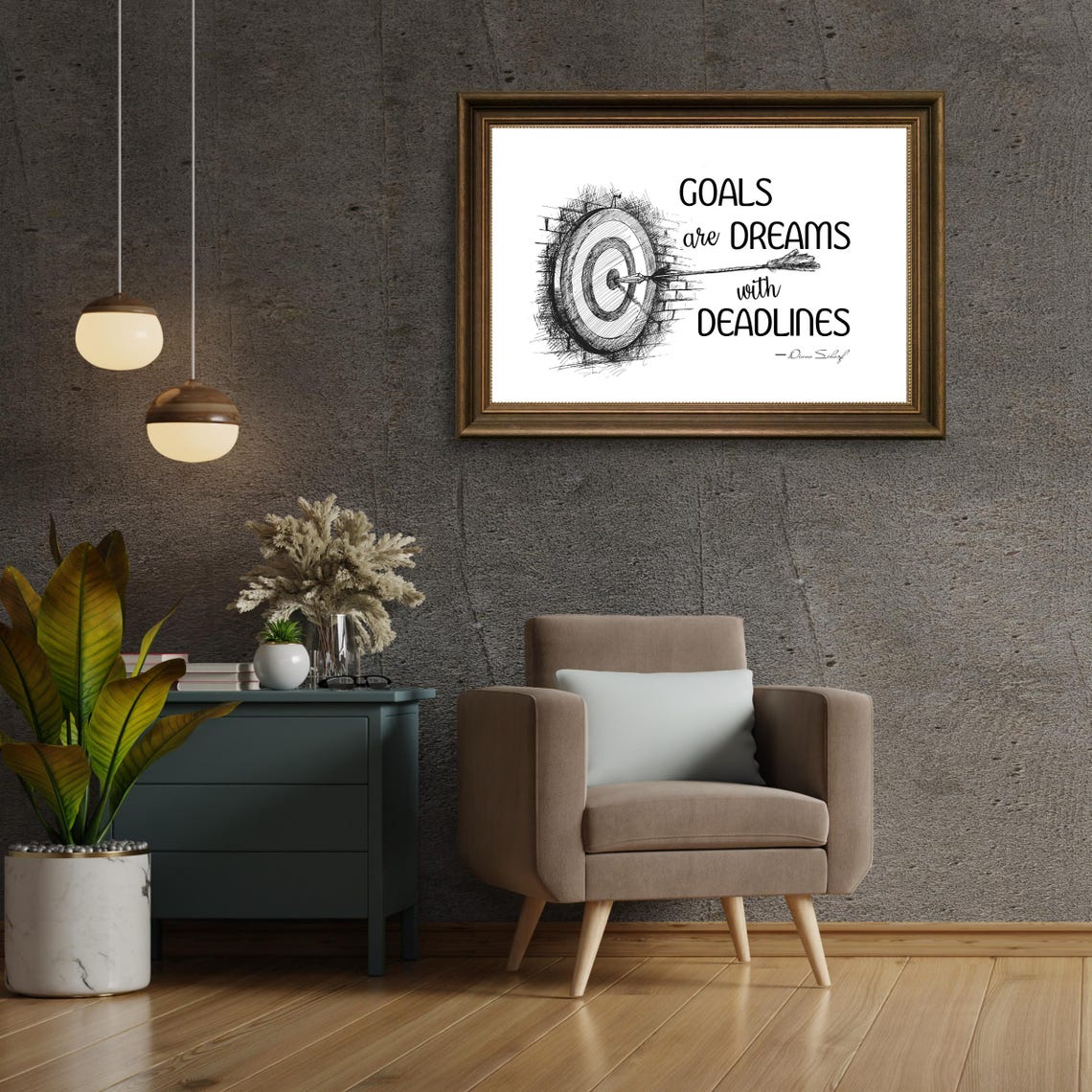 Goals Are Dreams With Deadlines Target Diana Scharf Quote Print - Image 5