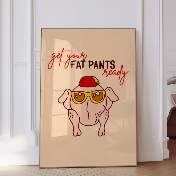Retro Thanksgiving Turkey Poster, Kitchen Wall Art