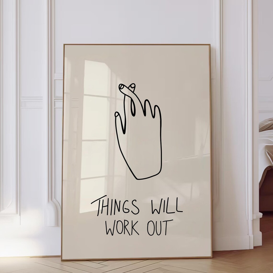 Things Will Work Out Print Positive Affirmations Poster Motivational Decor Cute Office Wall Art Retro Trendy Wall Art