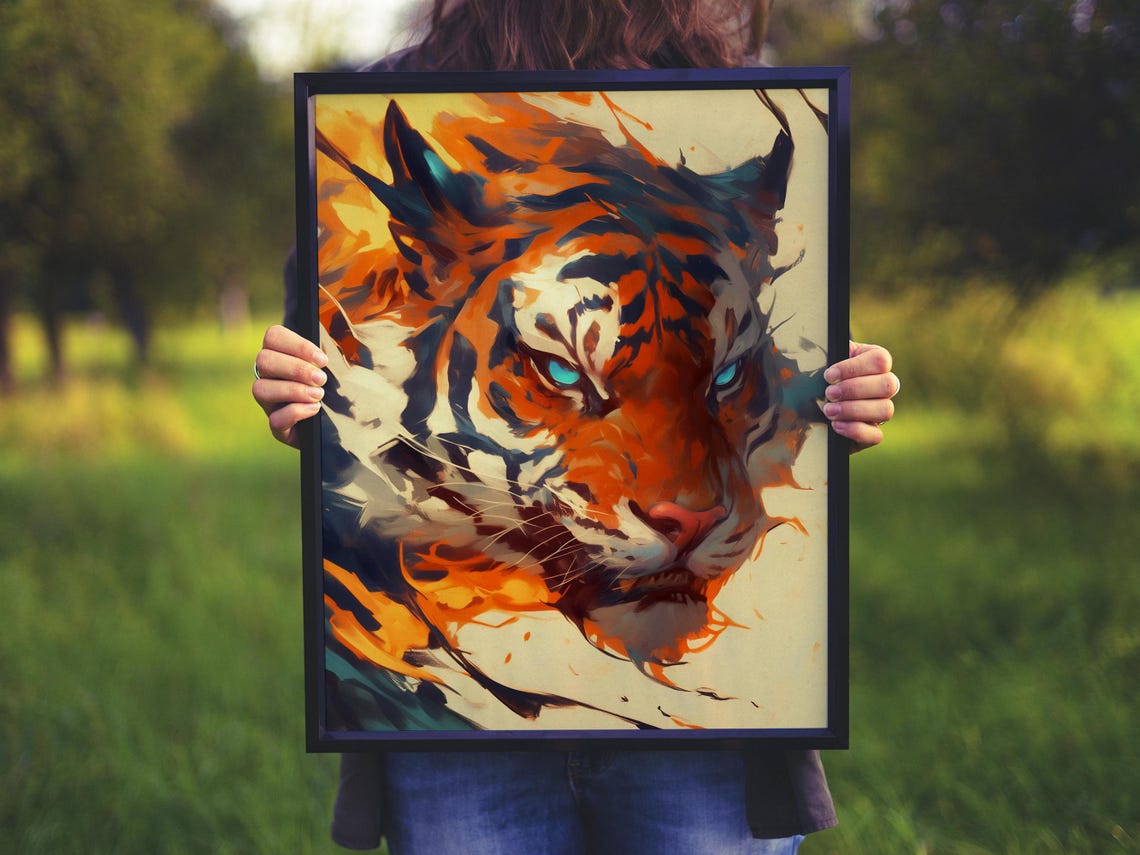 Wildcat Panther Gift For Him Bold Apex Cat Decor Bengal Tiger Wildlife Cat - Image 5