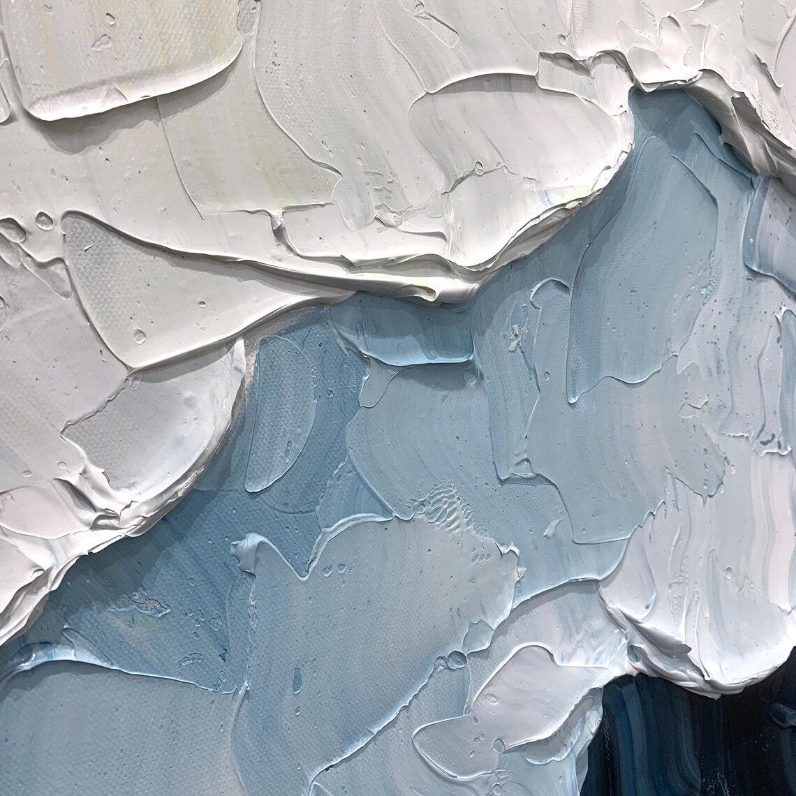 Seaside Abstract Oil Painting, Coastal Beach Art Print - Image 5