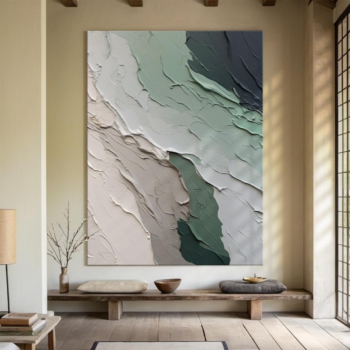 Black and Grey Abstract Landscape, Minimalist Art Print