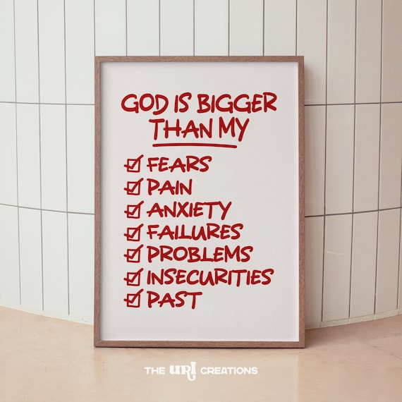 Modern Christian Art Bible Verse Poster Dorm Room Decor Minimalist Motivational Quote Print House Rules Red