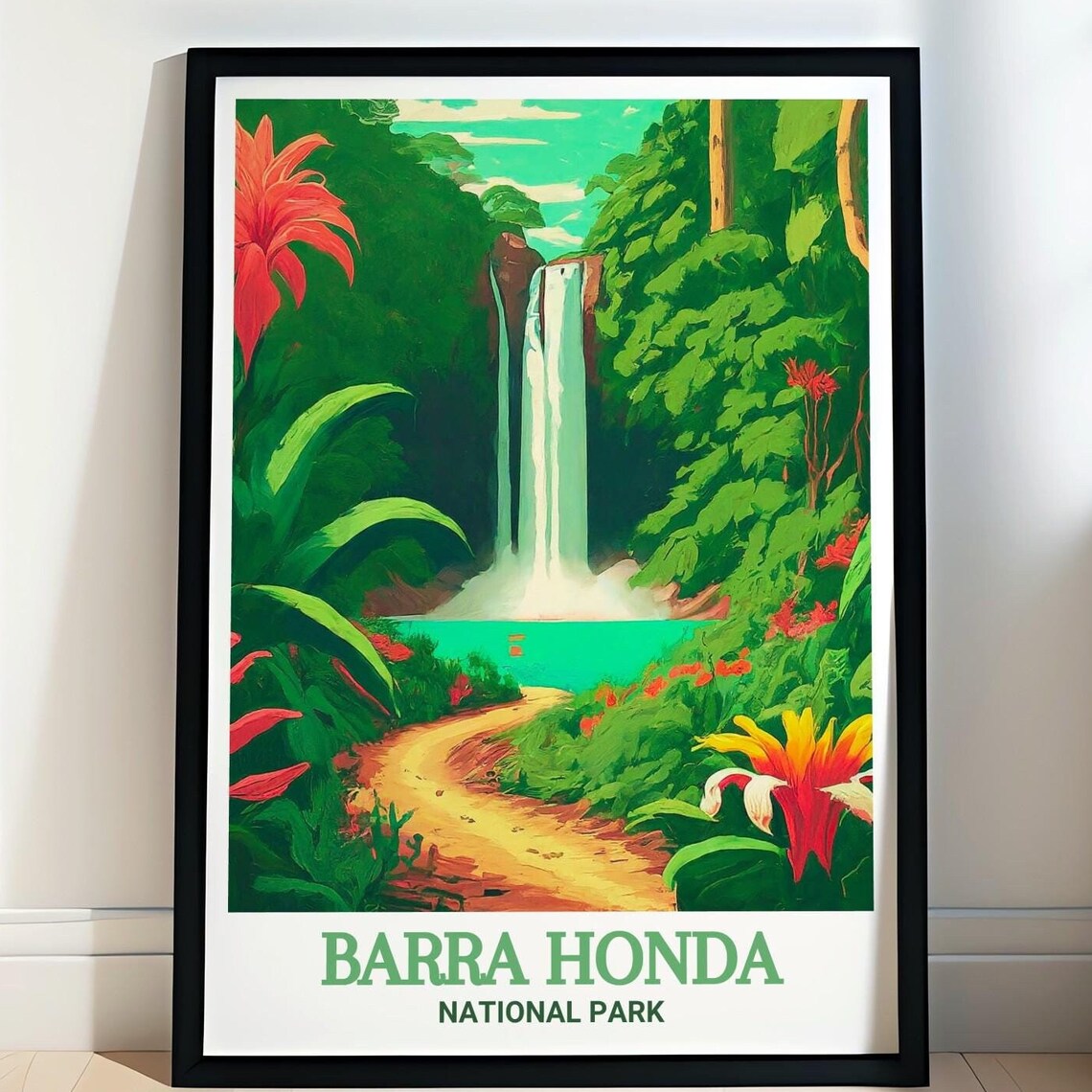 Barra Honda National Park Costa Rica Jungle Waterfall Poster