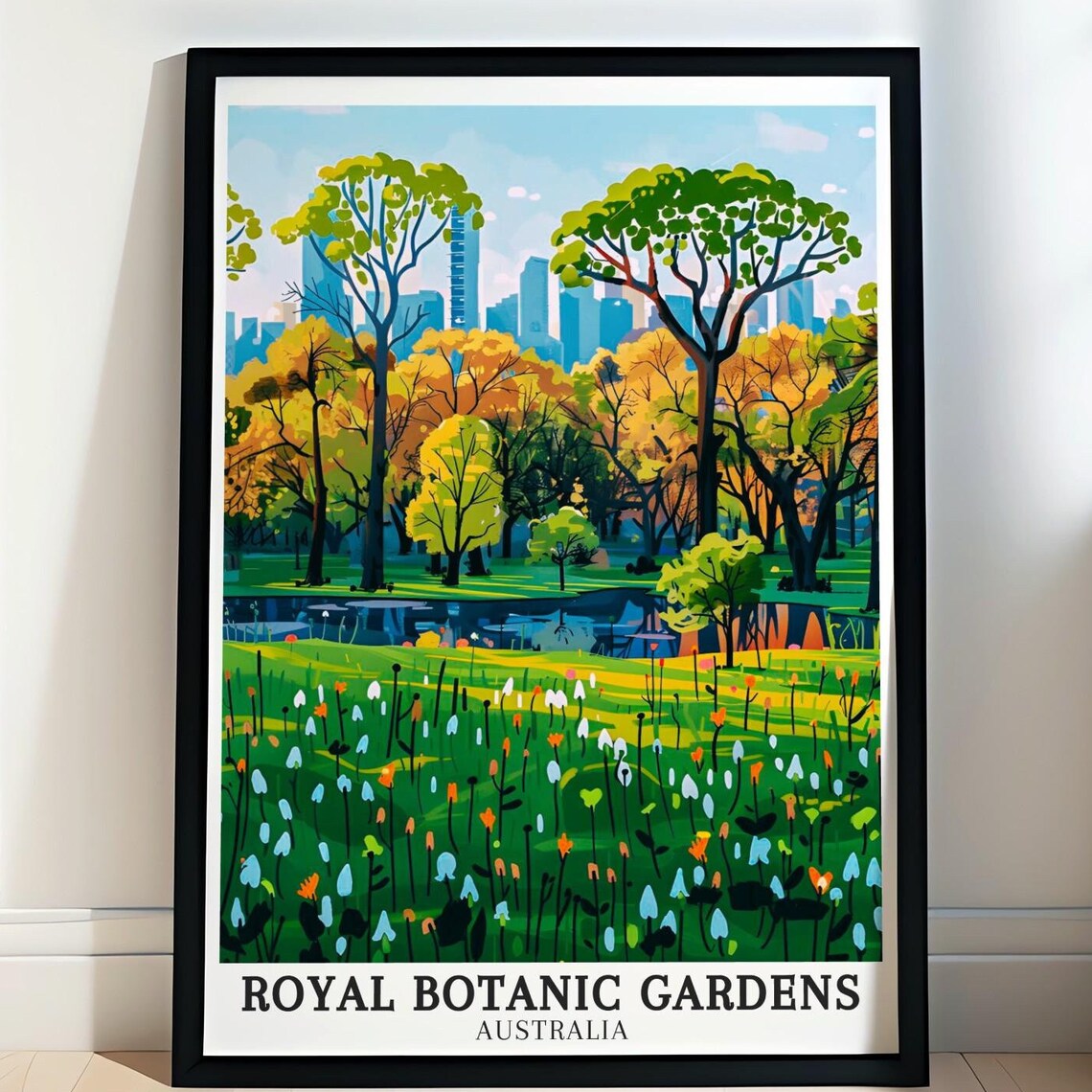 Royal Botanic Gardens Victoria Wildflower Meadow Travel Poster