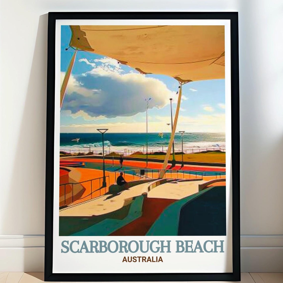 Scarborough Beach Australia Seaside Amphitheatre Foreshore Poster