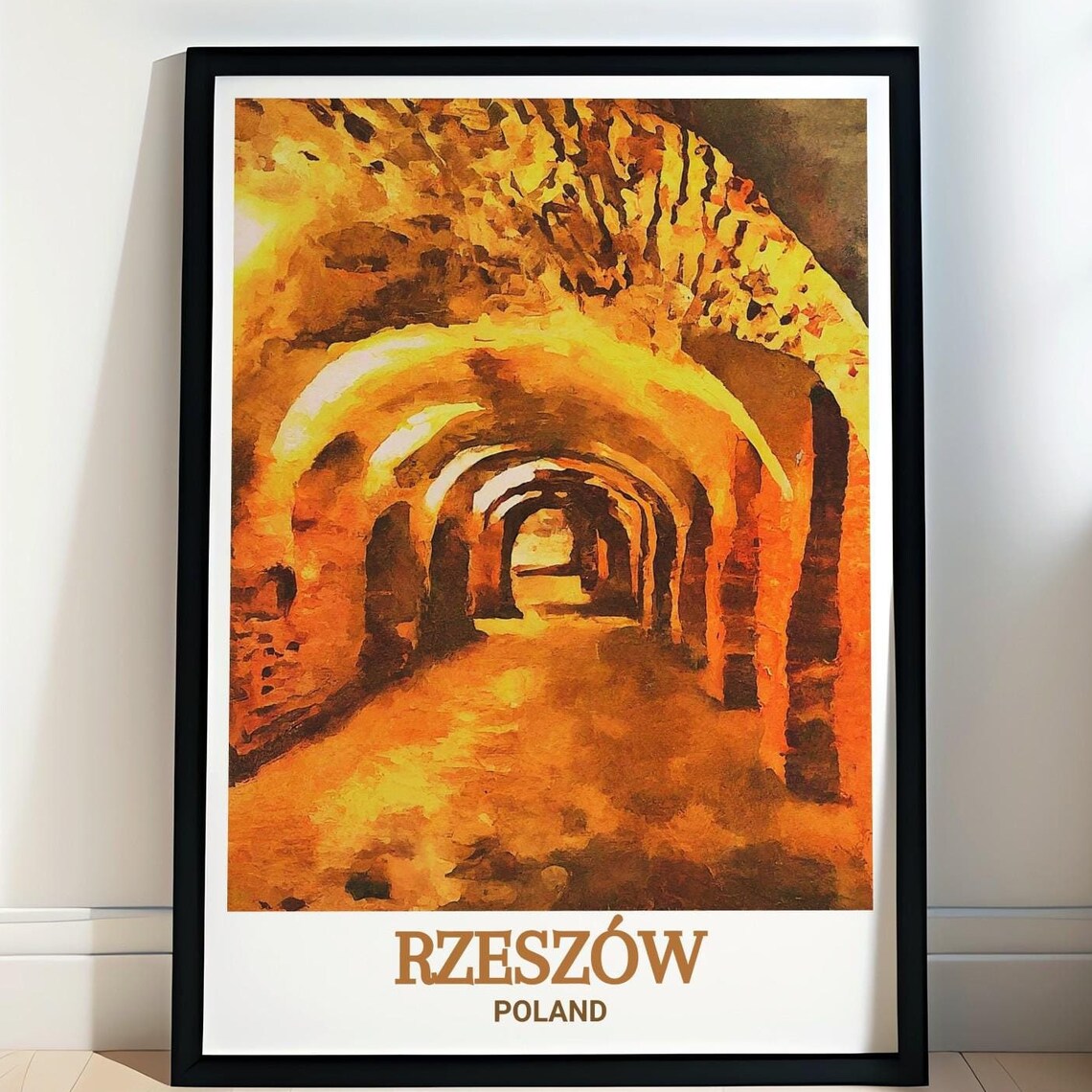 Rzeszow Poland Underground Tourist Route Golden Tunnel Poster