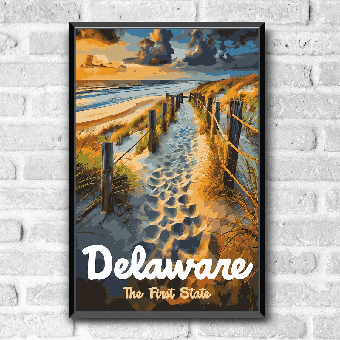 Delaware The First State Vintage Travel Poster Print - Image 3