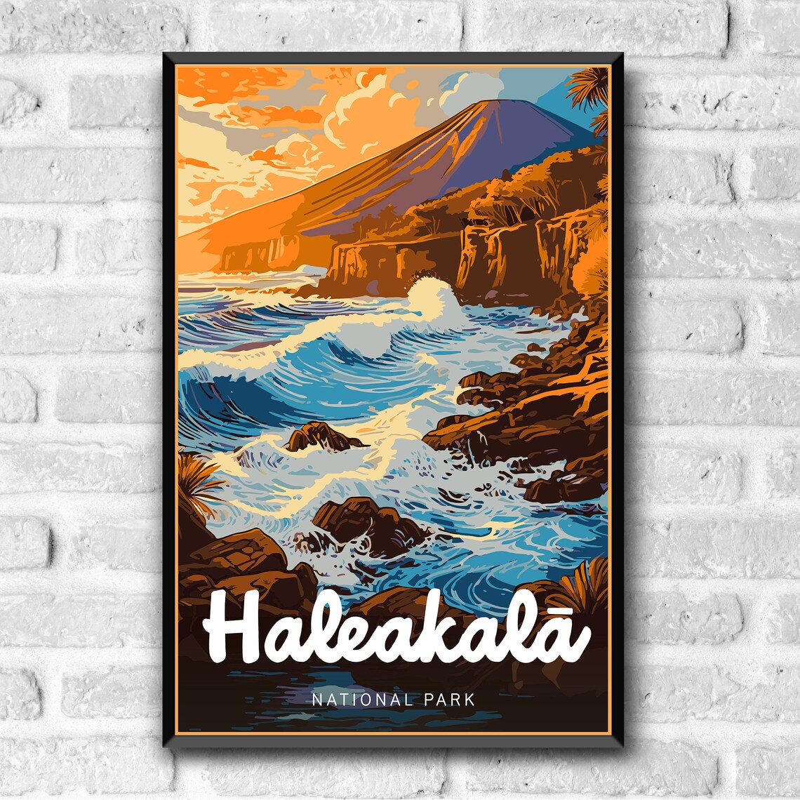Haleakala National Park Vintage Travel Poster - Image 3