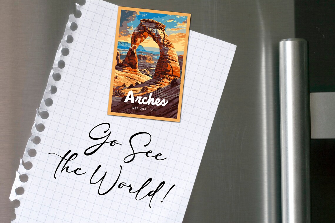 Arches National Park Vintage Style Travel Poster - Image 2