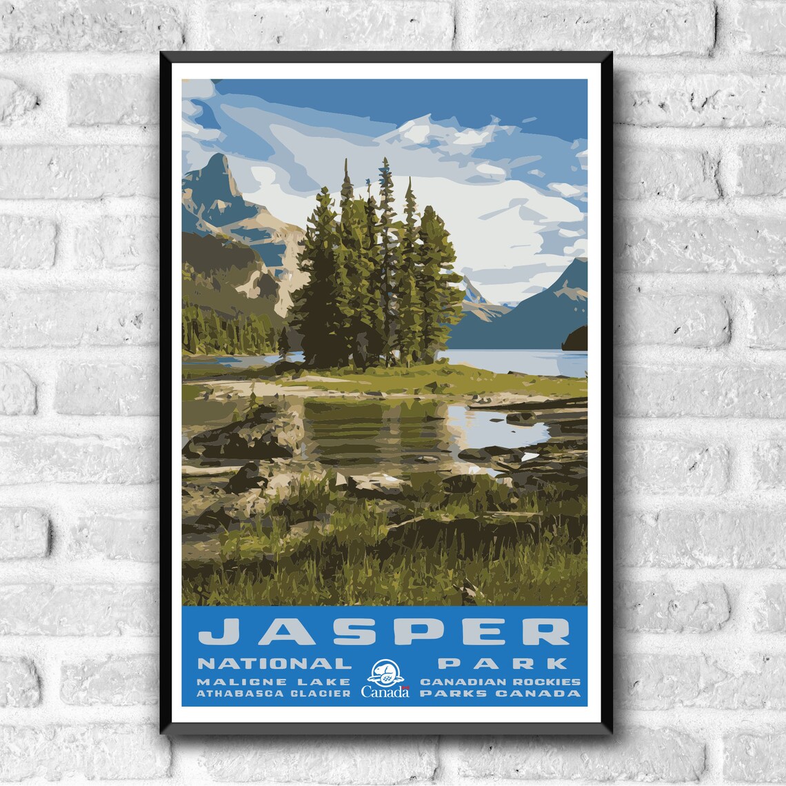 Jasper National Park Vintage Travel Poster Art Print - Image 2