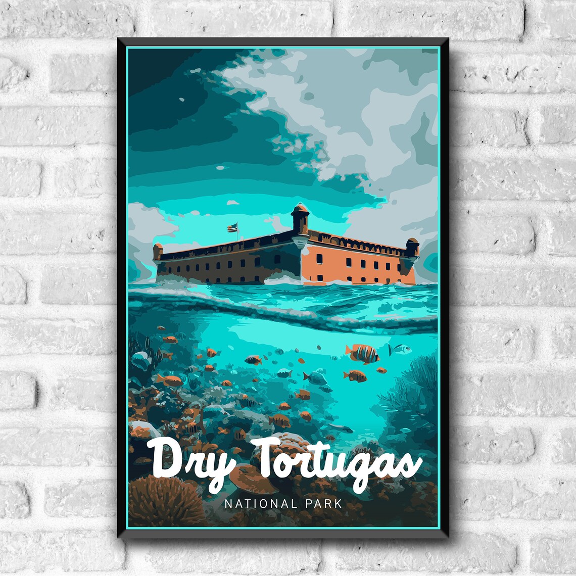 Dry Tortugas National Park Vintage Style Travel Poster - Image 3
