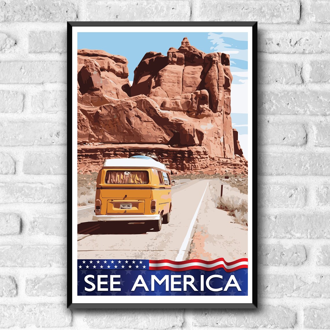 See America WPA Style Vintage Travel Poster - Image 3