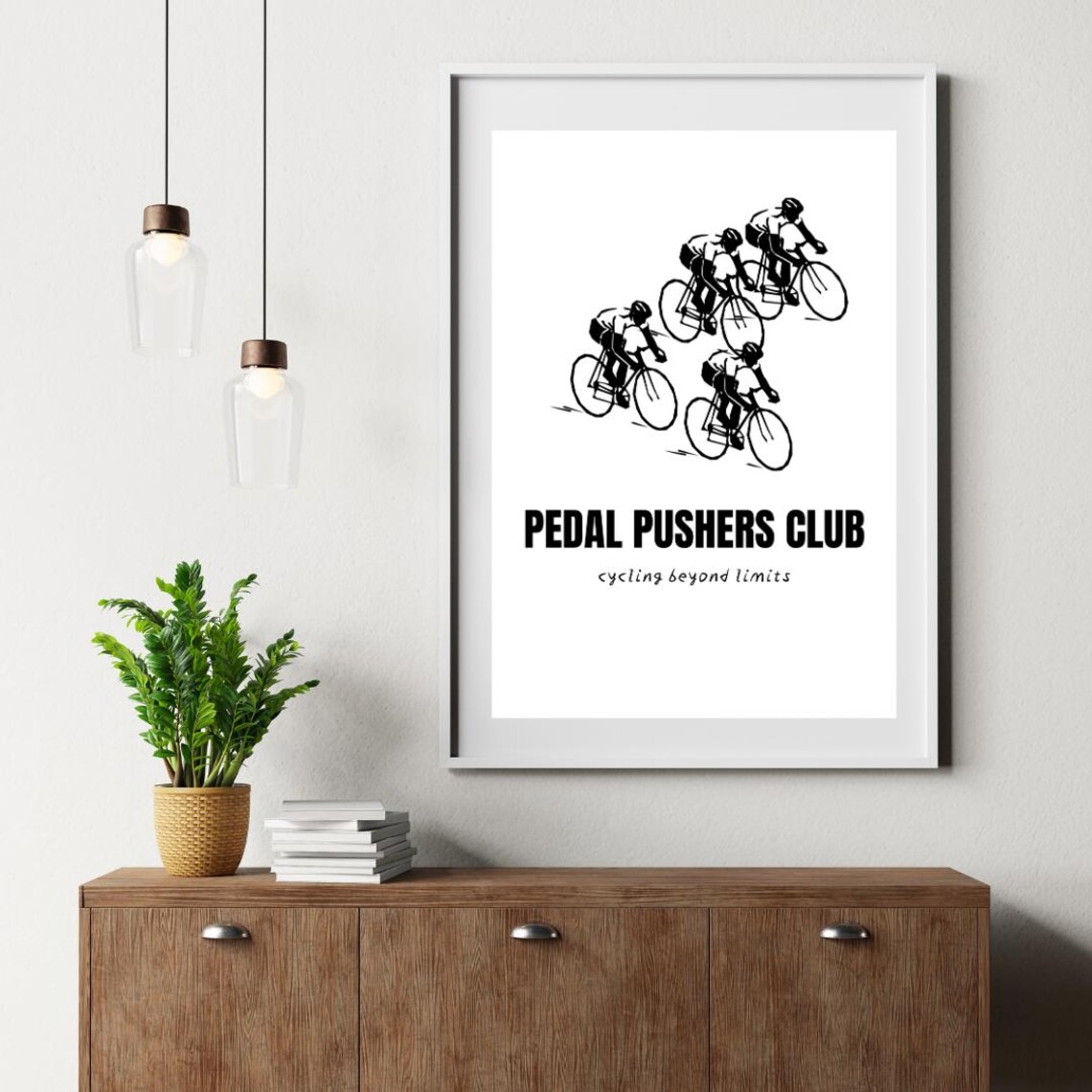 Pedal Pushers Bicycle Poster, Cycling Art