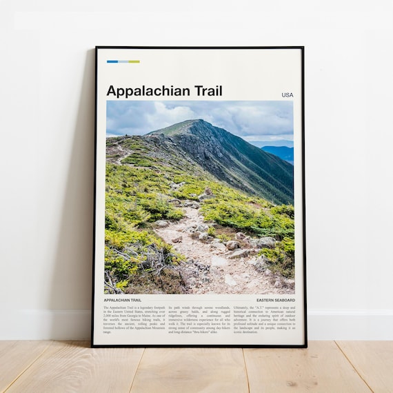 Appalachian Trail USA Eastern Seaboard Rocky Ridge Hiking Travel Poster
