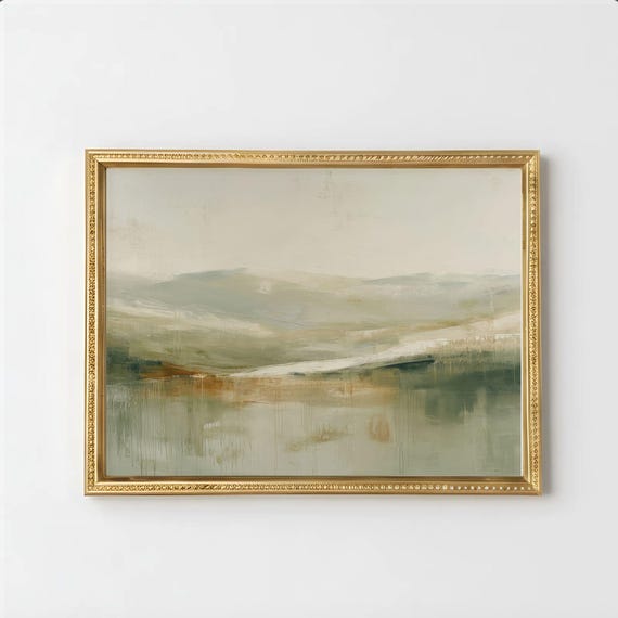 Minimalist Hills Landscape Soft Abstract Valley Art Printable Wall Decor Digital Download