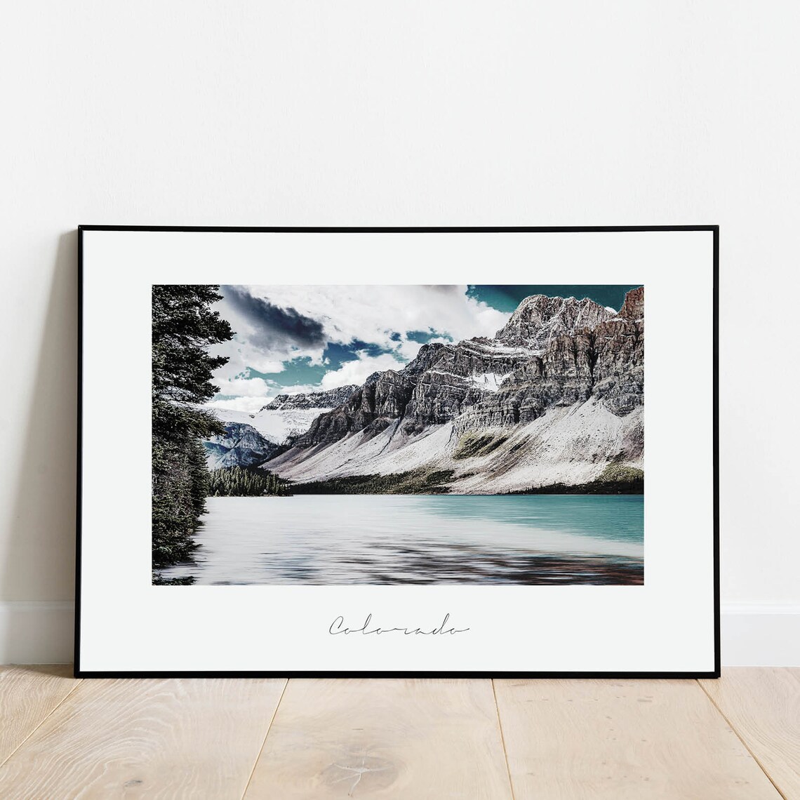 Colorado Rocky Mountain Lake Alpine Peaks Photography Travel Poster - Image 2