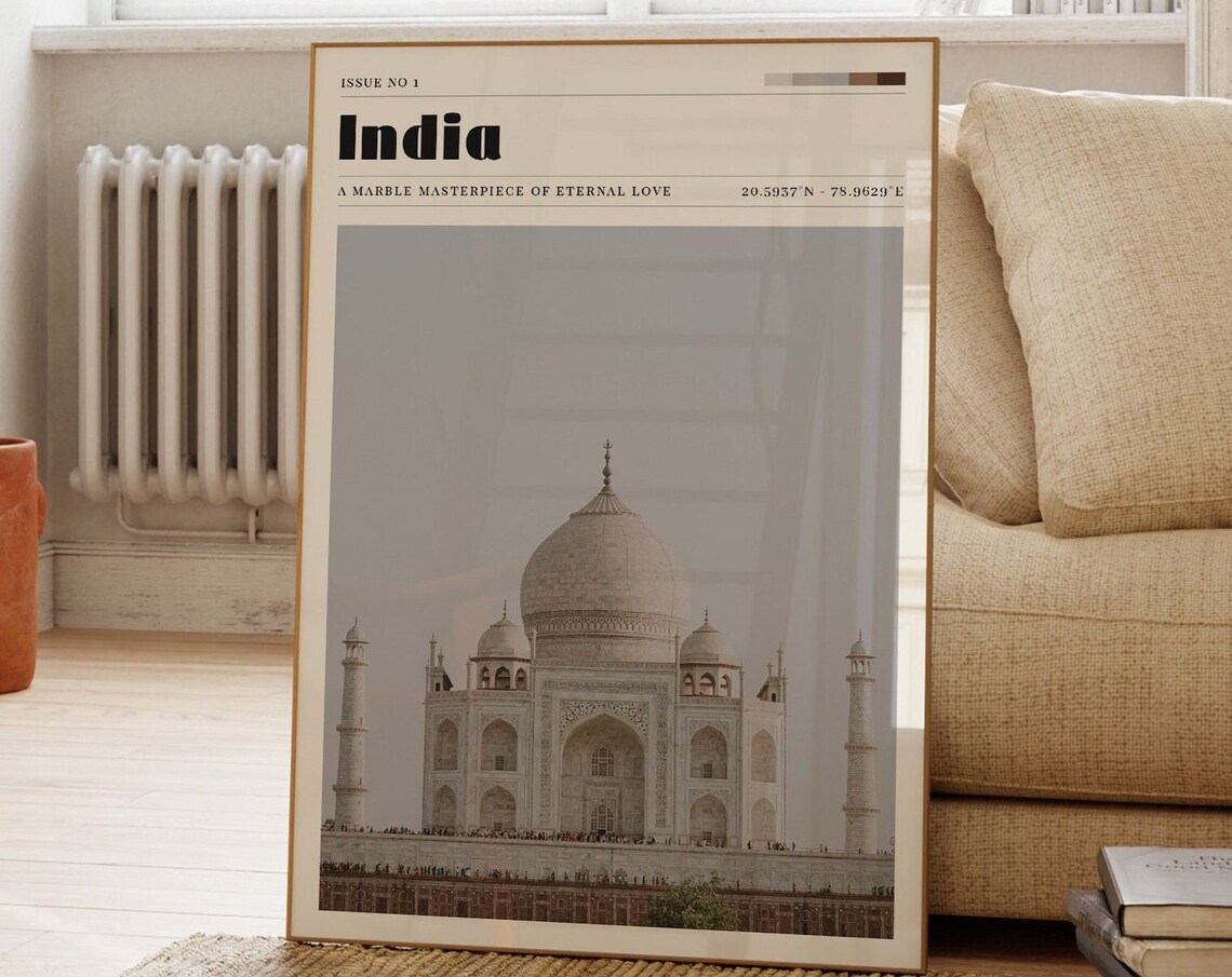 India Taj Mahal Marble Masterpiece Of Eternal Love Travel Photo Poster