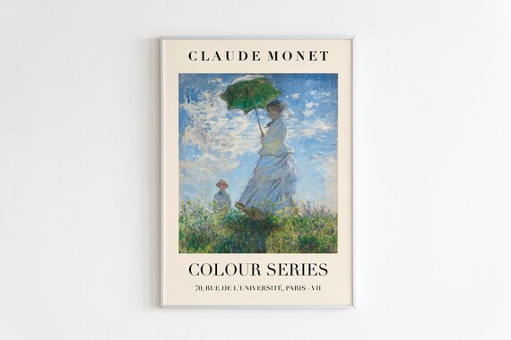 Claude Monet Woman with a Parasol Colour Series Exhibition Print