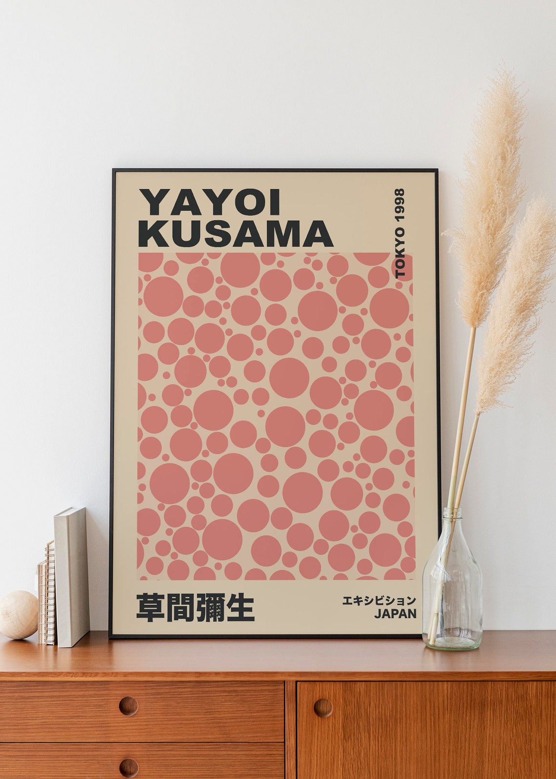 Yayoi Kusama Pink Dots Tokyo 1998 Japanese Exhibition Art Poster - Image 4