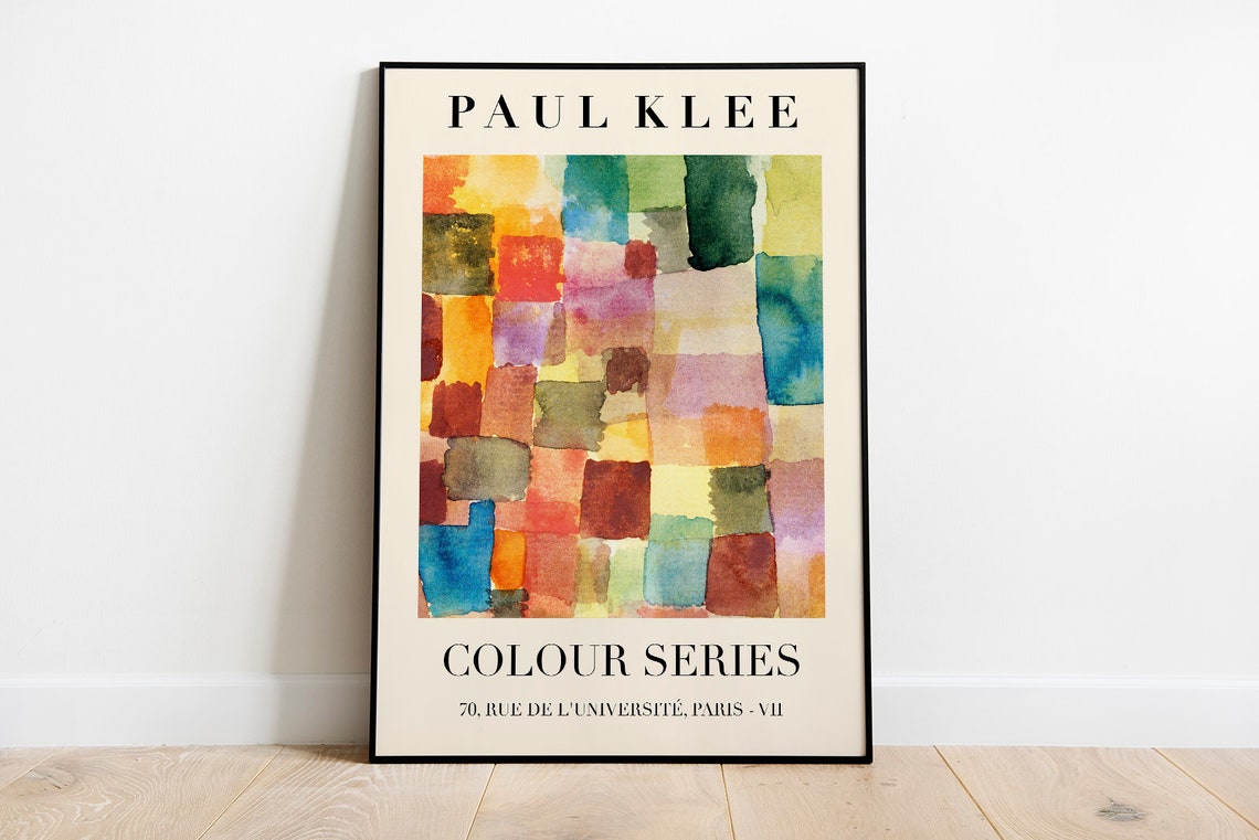 Paul Klee Colour Series Watercolor Grid Blocks Abstract Poster - Image 2