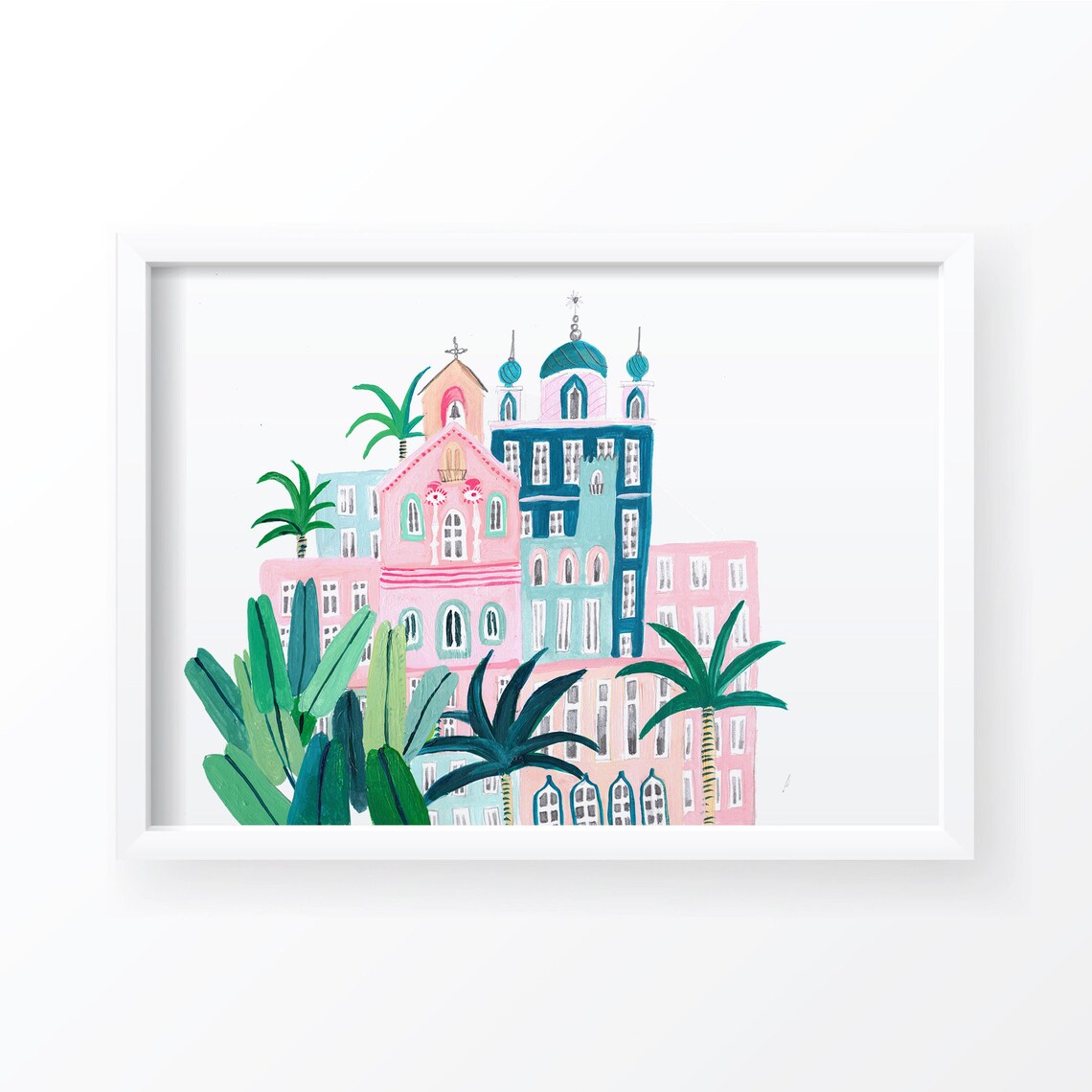 Moroccan Houses Boho Art Print, Home Decor - Image 5