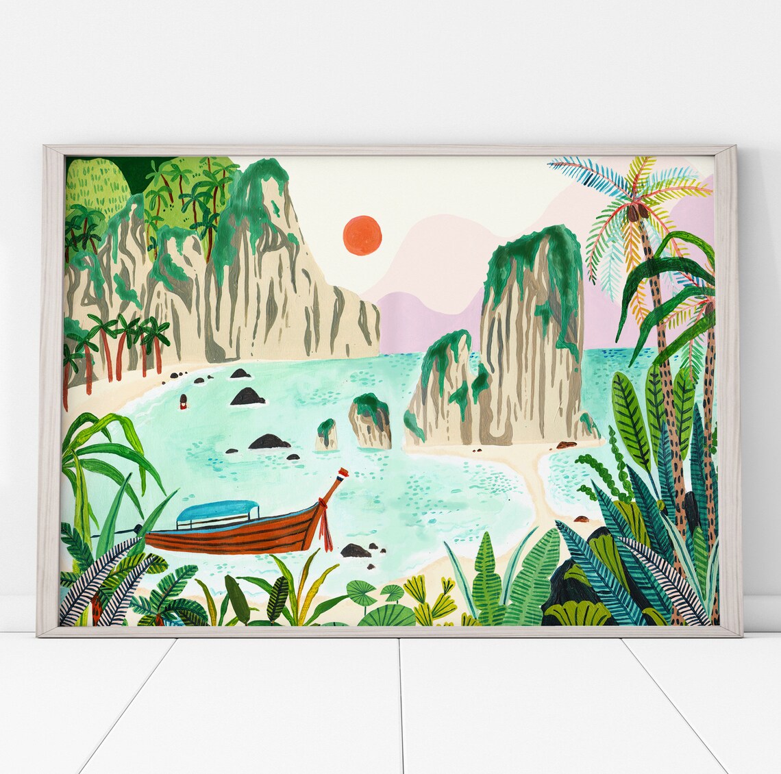 Phi Phi Islands Thailand Travel Poster, Coastal Decor - Image 3