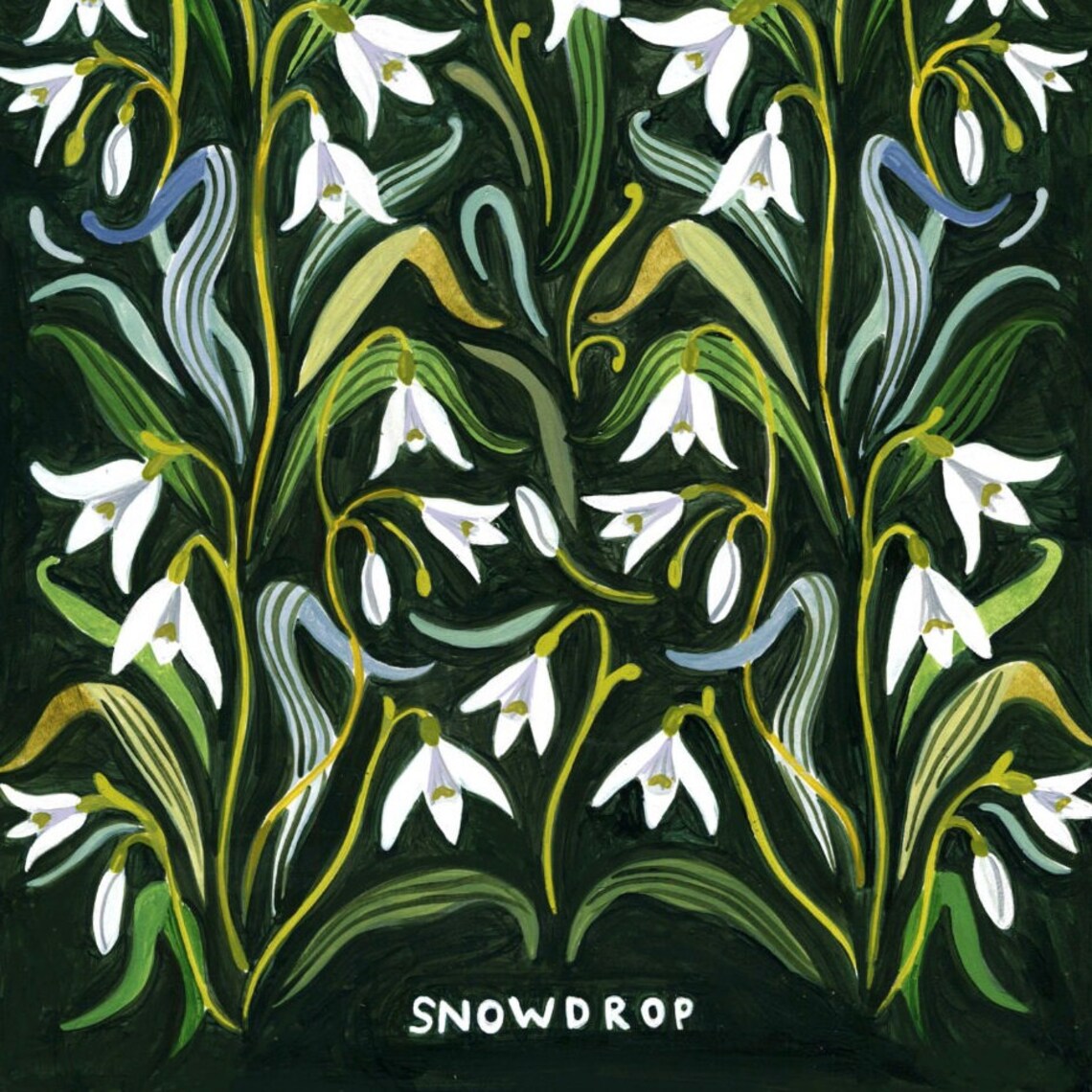 Snowdrop Art Print, Vintage Botanical Wall Art - Image 2