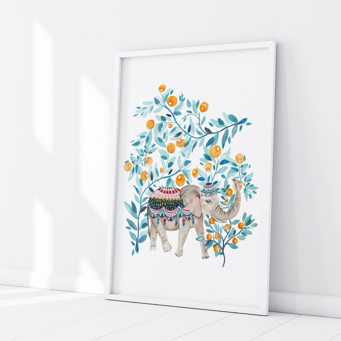 Elephant Nursery Wall Art, Boho Baby Decor - Image 3
