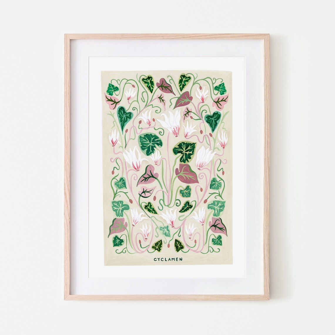 Cyclamen Vintage Botanical Art Print