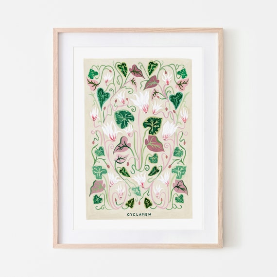Cyclamen Vintage Botanical Art Print