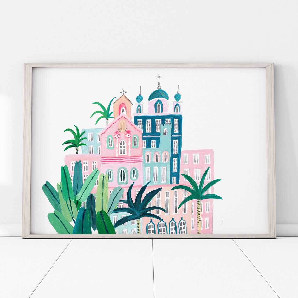 Moroccan Houses Boho Art Print, Home Decor - Image 3