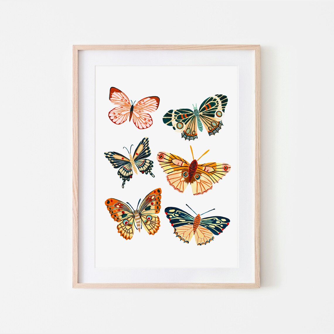 Butterfly Wall Art Insect Print, Nursery Decor