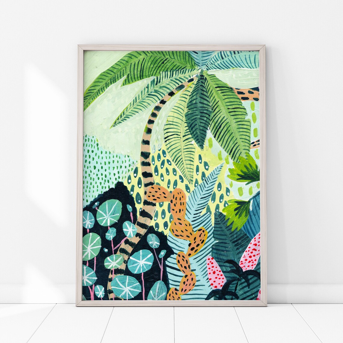 Jungle Botanical Illustration, Tropical Nursery Decor - Image 3