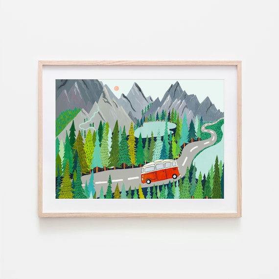 New Zealand Travel Poster, Mountain National Park