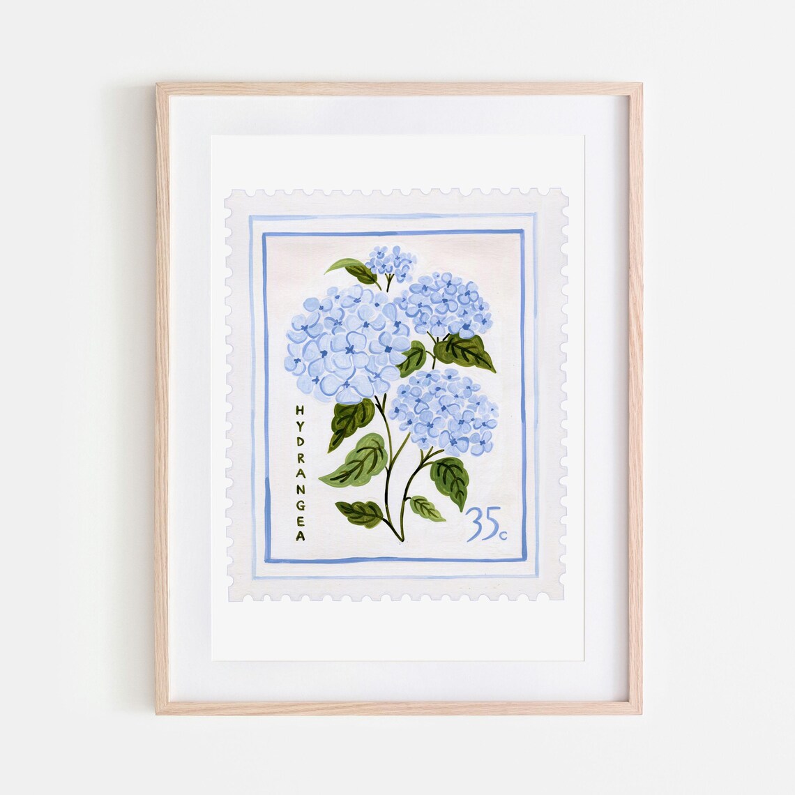 Hydrangea Vintage Floral Art Print, Botanical Poster