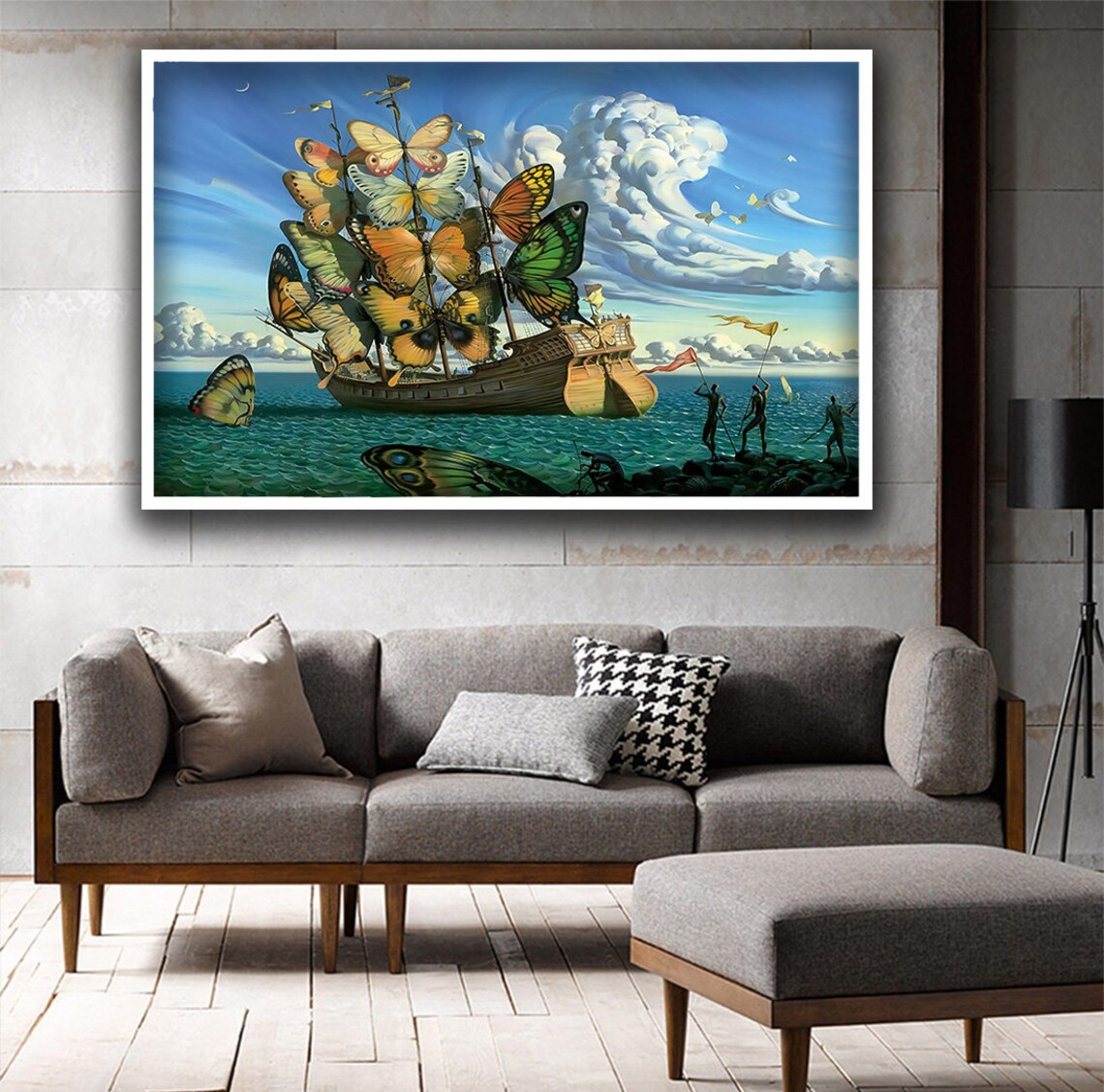 Vladimir Kush Ship With Butterfly Sails Surreal Ocean Voyage Poster - Image 2