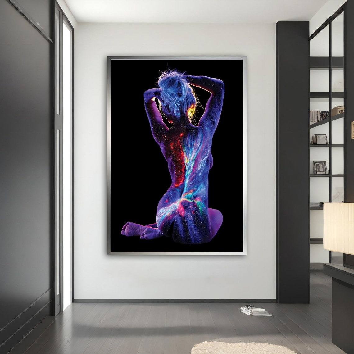 Colorful Sexy Woman Body Art Nude Girl Wall Art Sexy Young Woman Art Sensual Girl Erotic Home Decor - Image 5