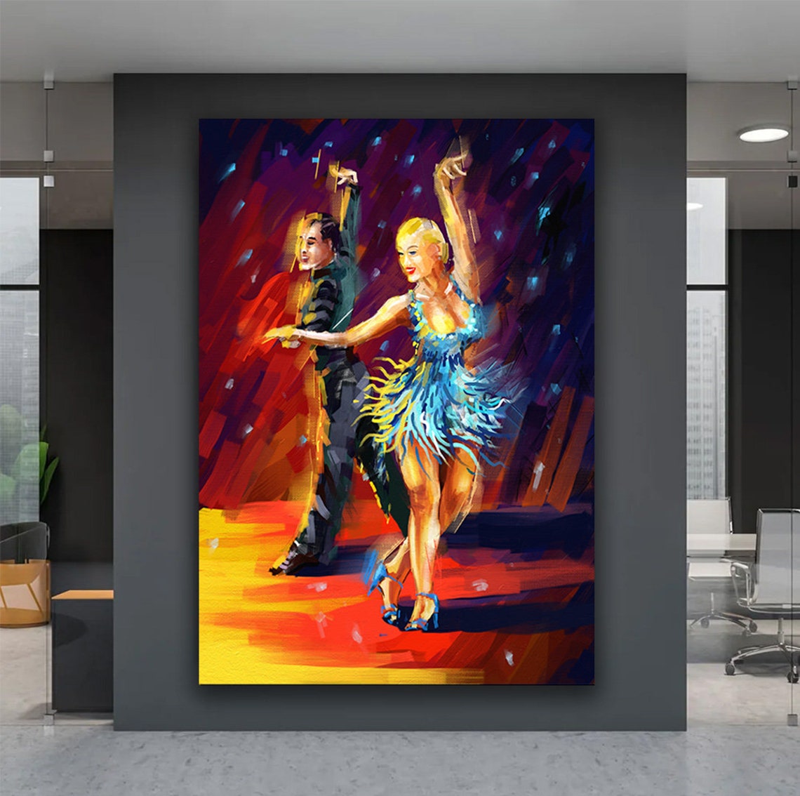 Tango Dancer Art Dancer Couple Wall Decor The Dance Painting Tango Print Latin Dancer Wall Art