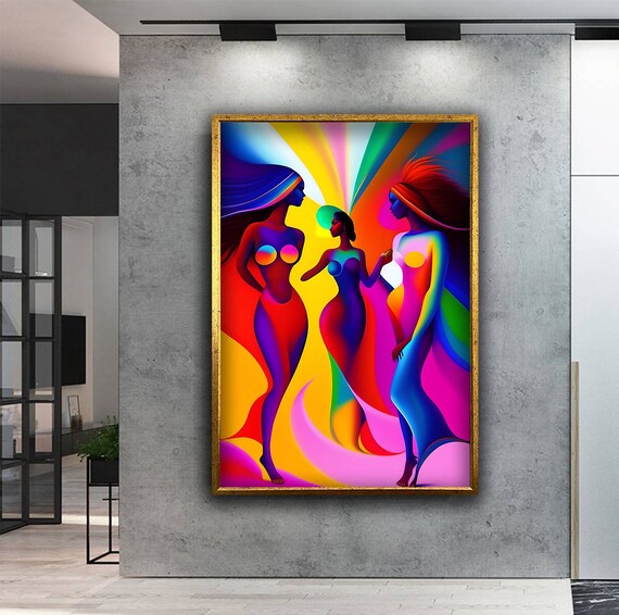 Colorful Women Print Colorful African Women Art Colorful Wall Art Women Art Print Modern Home Decor Gifts For Friends