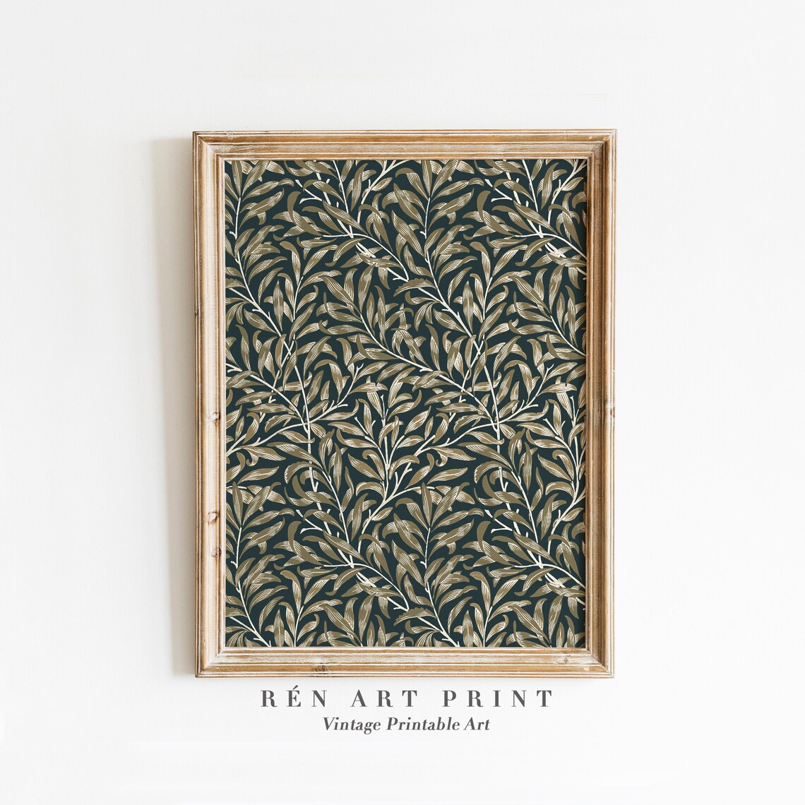 William Morris Antique Textile Print, Farmhouse Decor