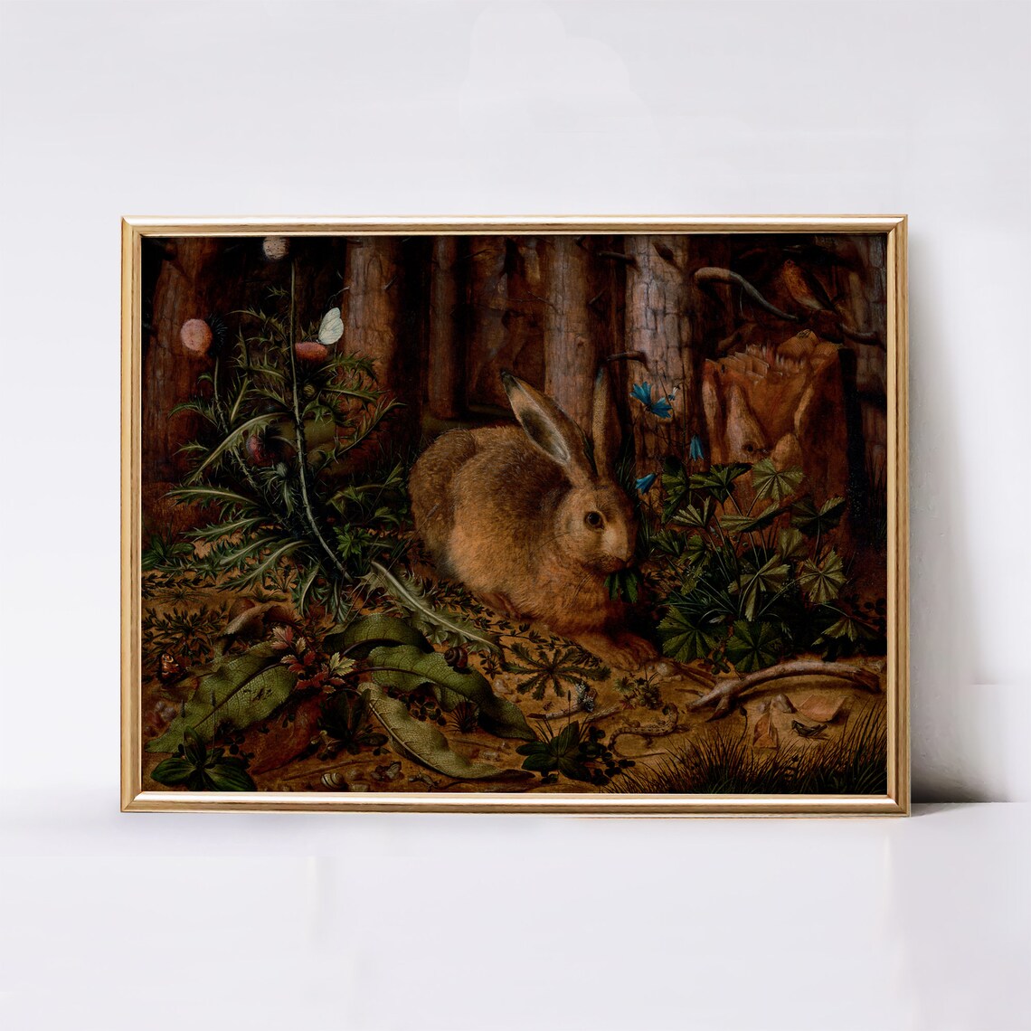 Vintage Rabbit Painting Art Print, Rustic Animal - Image 3