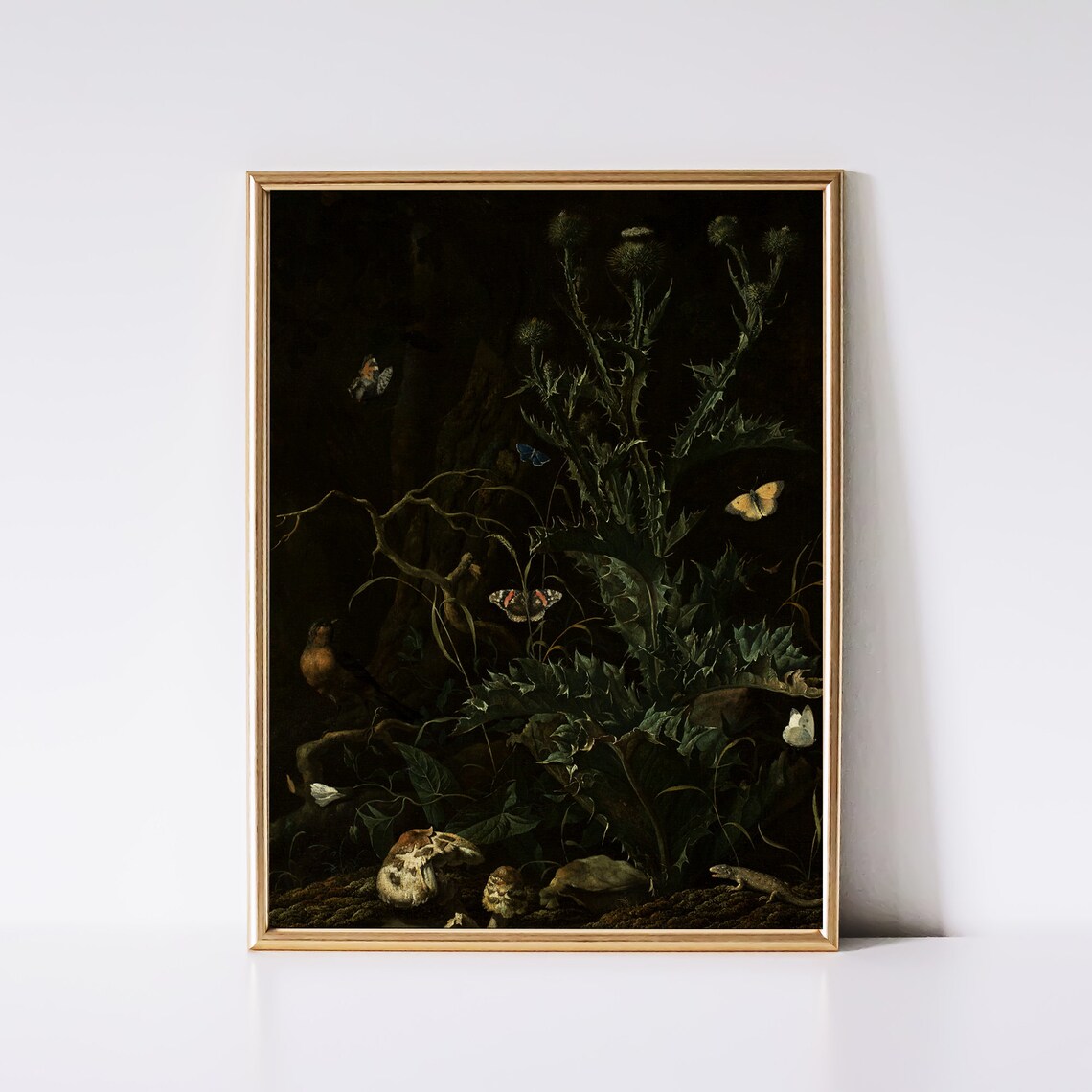 Antique Wildflowers, Cottagecore Moody Art Print - Image 3