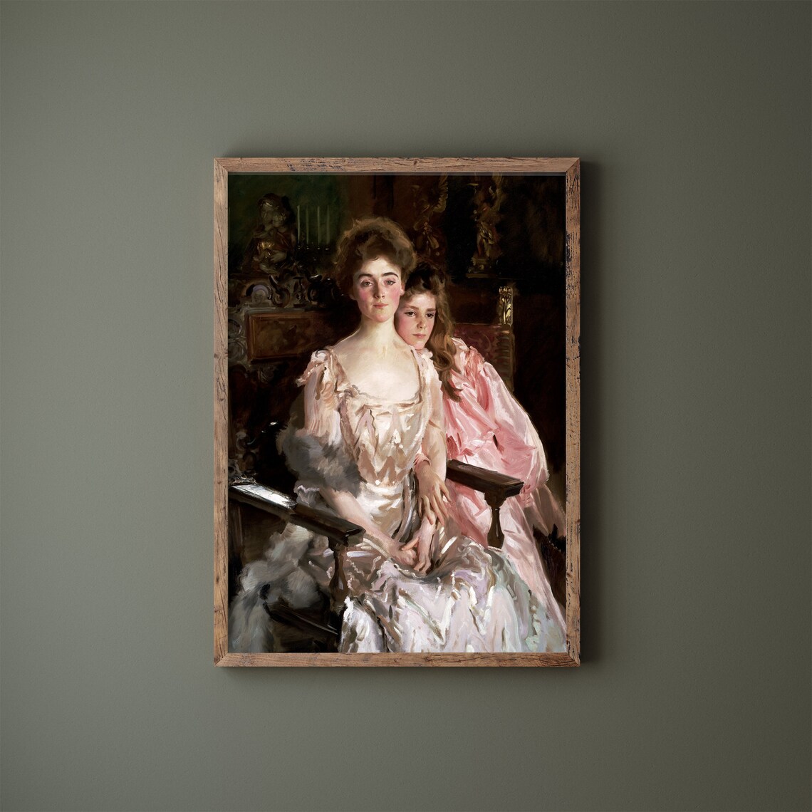 Vintage Woman Portrait Painting, Victorian Wall Art - Image 2