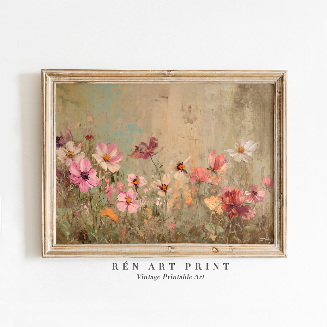 Vintage Wildflower Field Botanical Art Print