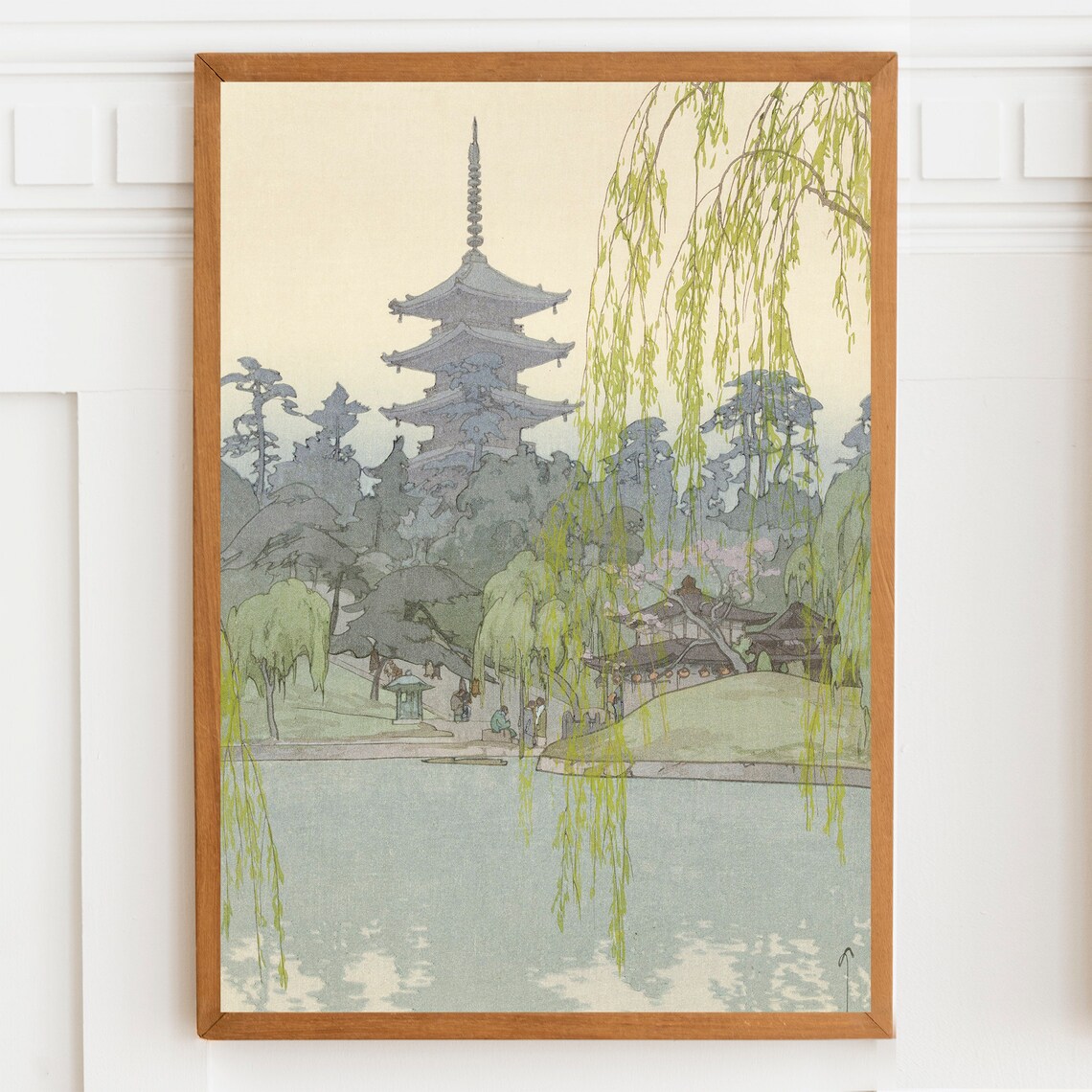 Vintage Japanese Art Print, Japanese Woodblock Style - Image 2