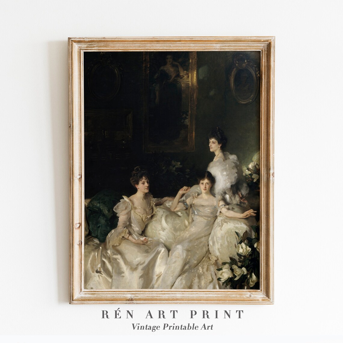 Victorian Woman Painting Vintage Portrait Art Print