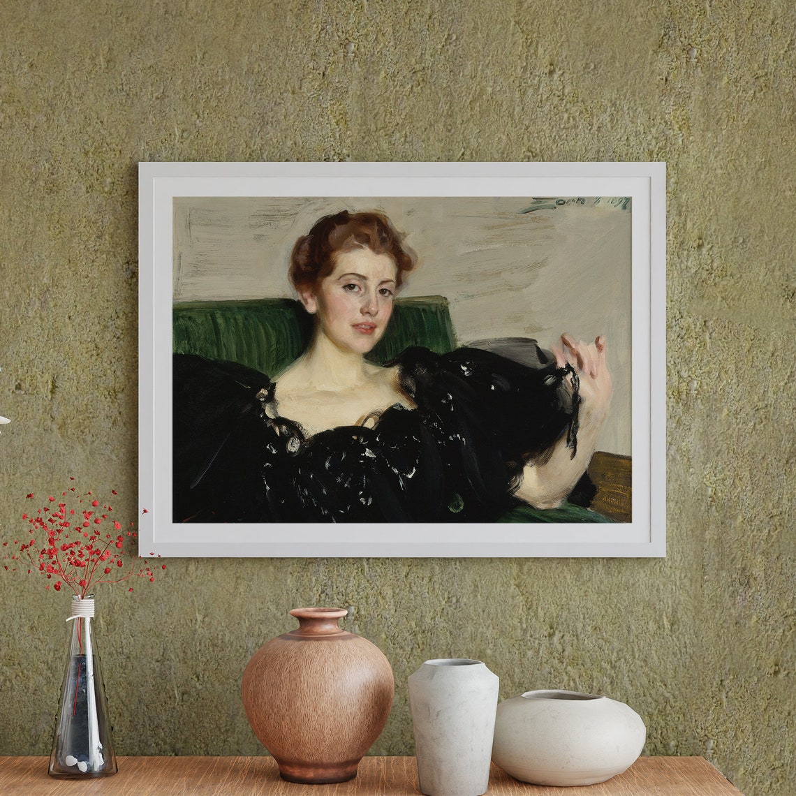 Victorian Woman Portrait Wall Art Print - Image 2