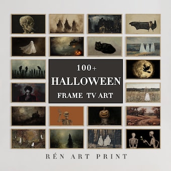 Halloween Frame Tv Art Set Spooky Fall Tv Art Halloween Art For Frame Tv Witchy Frame Tv Art Halloween Tv Art Bundle