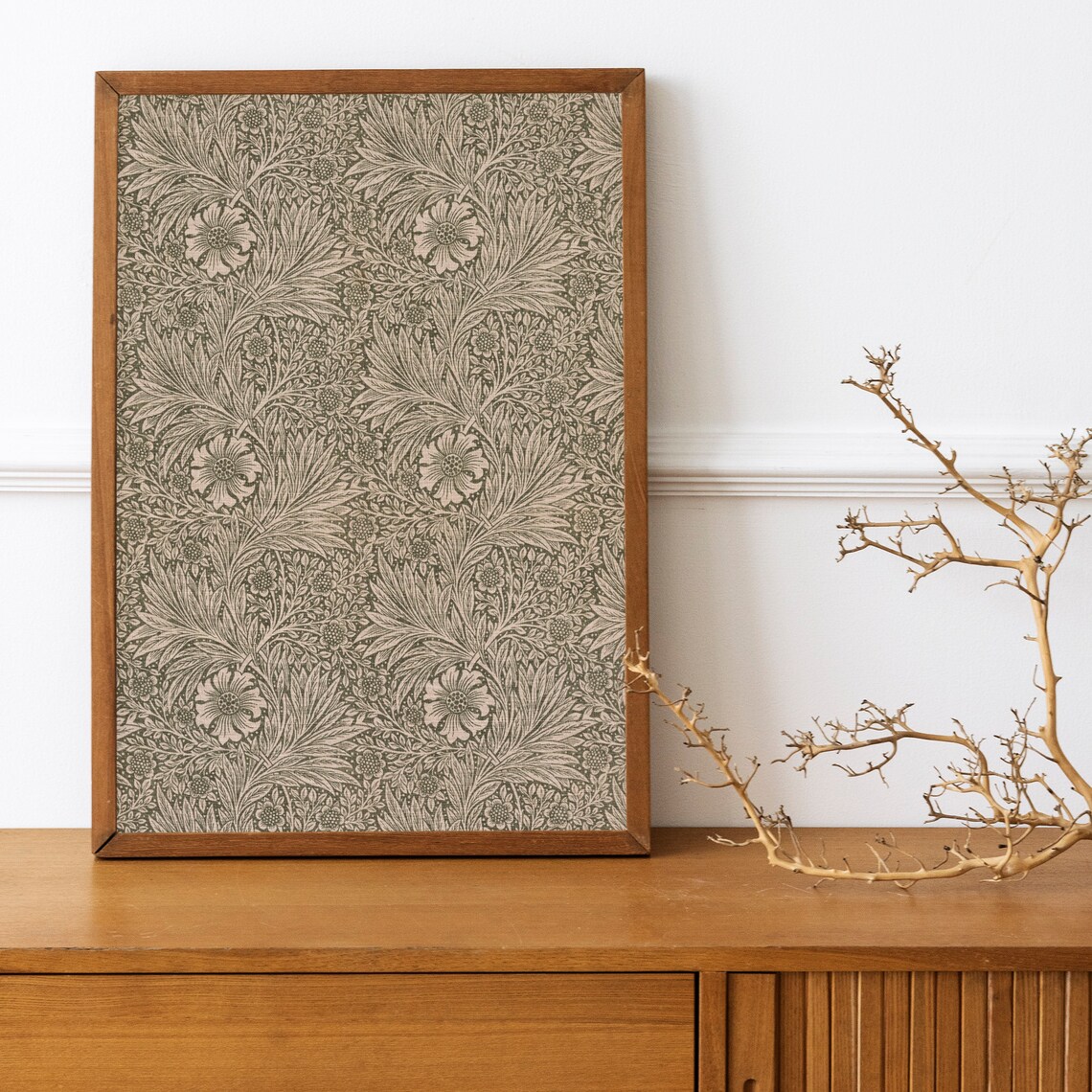 Vintage Textile Art Print, William Morris Farmhouse - Image 2